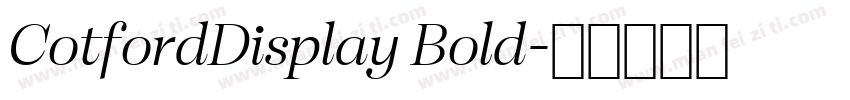 CotfordDisplay Bold字体转换